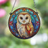Bernadette Barn Owl Stained Glass Effect Suncatcher